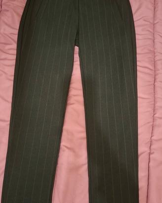 Pantalone nero gessato elegante donna