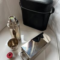 Rarissimo Gucci: set picnic 1960 pelle e acciaio