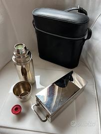 Rarissimo Gucci: set picnic 1960 pelle e acciaio