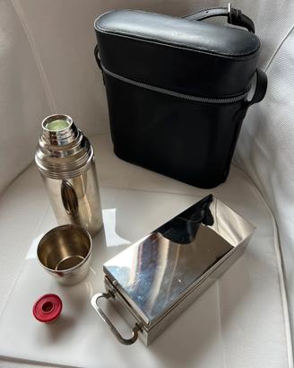 Rarissimo Gucci: set picnic 1960 pelle e acciaio