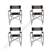 KIT 4 POLTRONE SEDIE REGISTA SOPLAIR HAVANA BEIGE