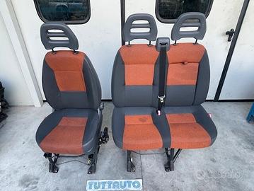 Seidili Fiat Ducato Maxi 2008 stoffa nero/arancio