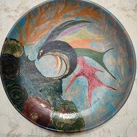 Piatto in ceramica maiolica di Albisola 