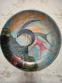Piatto in ceramica maiolica di Albisola 