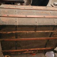 Antico baule FS Ferrovie dello Stato da reataurare
