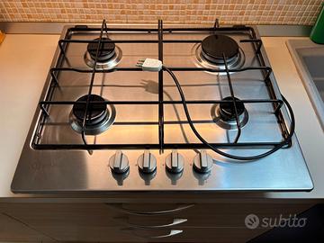 Piano Cottura Gas Indesit 4 Fuochi Inox-Come Nuovo