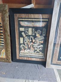 QUADRI CON PAPIRI EGIZI ORIGINALI