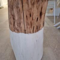 Tronco sgabello/tavolino in legno di mango