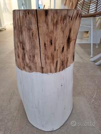 Tronco sgabello/tavolino in legno di mango