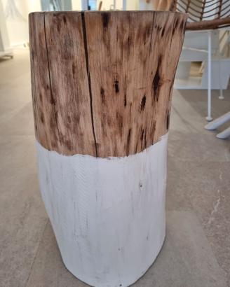 Tronco sgabello/tavolino in legno di mango