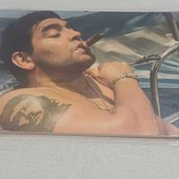 QUADRO STAMPA IN LEGNO MARADONA 20X29