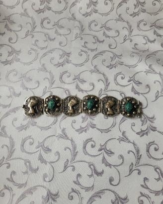 Bracciale egizio con scarabei in pietra dura