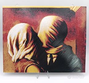 Les Amants Magritte Wall Art The Lovers Deco 3D