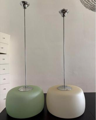 Lampadario vintage in vetro da soffitto
