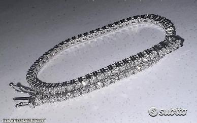 BRACCIALE TENNIS ORO 18kt. DIAMANTI NATURALI 2,52