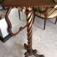 Tavolino a Vassoio Antico - Colonna a Tortiglione