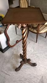 Tavolino a Vassoio Antico - Colonna a Tortiglione