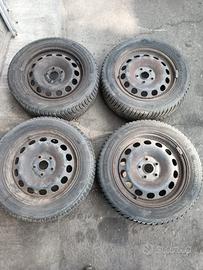 4 cerchi in ferro/gomme Golf V/Audi A3 205/55 R16