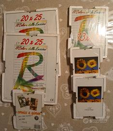 Set 6 Cornici in vetro varie misure nuove.