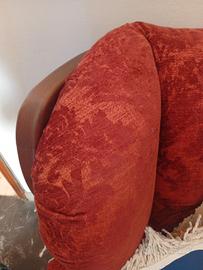 Divano in velluto rosso