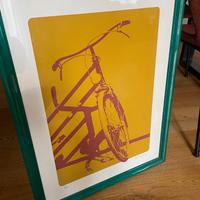Stampa pop anni 70 bicicletta