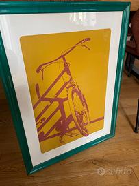 Stampa pop anni 70 bicicletta