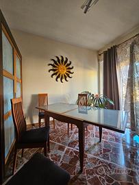 TAVOLO IN LEGNO VETRATO