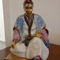 Statuetta Samurai  in porcellana Edoardo Tasca