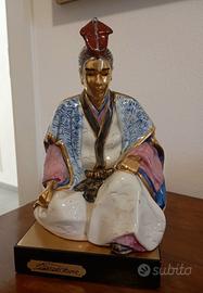 Statuetta Samurai  in porcellana Edoardo Tasca