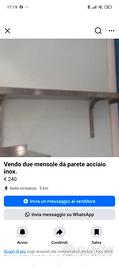 mensole acciaio inox