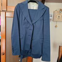 Tailleur blu gessato