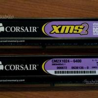 RAM CORSAIR 800mhz 1024mb x 2 memorie PC