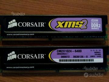 RAM CORSAIR 800mhz 1024mb x 2 memorie PC