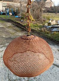 Lampada a sospensione in vimini