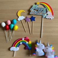 Decorazioni torta unicorno