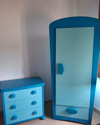 cassettiera e armadio bimbo 