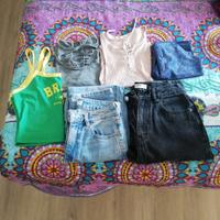 lotto 6 capi abbigliamento ragazza S 