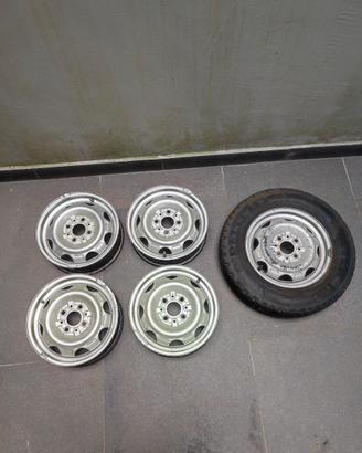 5 CERCHI FIAT PANDA 4X4 PRIMA SERIE 1 PIRELLI MS