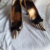 decollte' pelle e cavallino vintage 