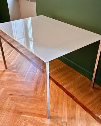 Tavolo di design in acciaio e cristallo (Bonaldo)