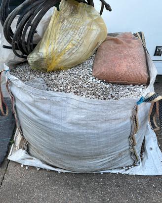 Sacco sassi bianchi decorativi 500 kg