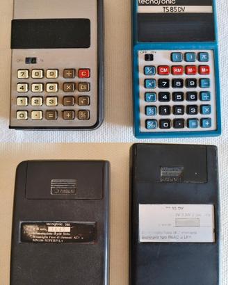 2 calcolatrici Tecnosonic anni 80 