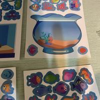 Set 8 acquari adesivi attacca-stacca per bambini