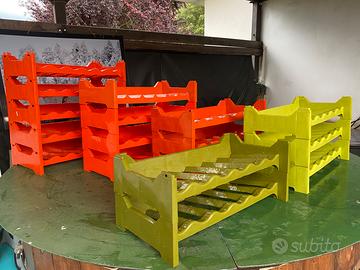 Portabottiglie in plastica vintage anni ‘70