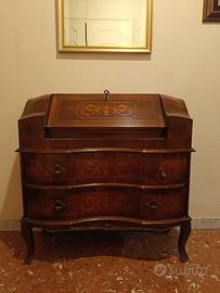 Scrivania secretaire in noce