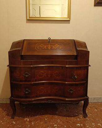 Scrivania secretaire in noce