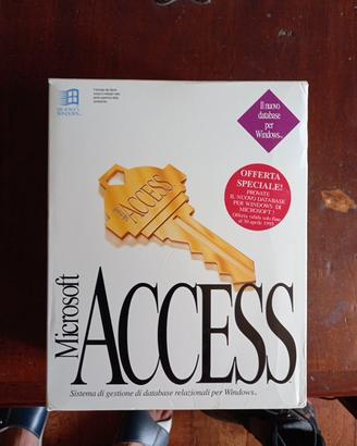 microsoft Access 1.0 italiano vintage - anno 1992