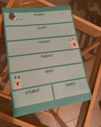 Planner settimanale