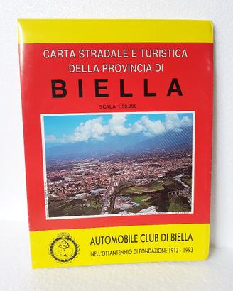Carta turistica aci biella 80°fondazione 1913-1993