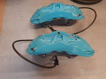 Coppia pinze brembo 6 pot con staffe acciaio s3 8v